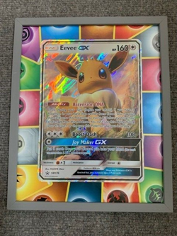Pokemon Basic Eevee GX HP160 SM176 Promo shiny framed oversized card 27x22cm - Image 1
