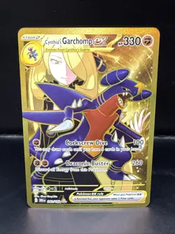 Pokemon Cynthia's Garchomp EX 241/182 Hyper Rare Holo SV10 Destined Rivals - Image 2