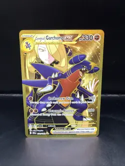 Pokemon Cynthia's Garchomp EX 241/182 Hyper Rare Holo SV10 Destined Rivals - Image 3