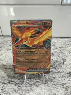 Pokemon TCG Team Rockets Moltres EX Destined Rivals 031/182 Stamped UPC Promo - Image 1