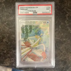 Pokemon TCG Simipour Black Bolt Illustration Rare Holo Card 102/086 Psa 9 - Image 1