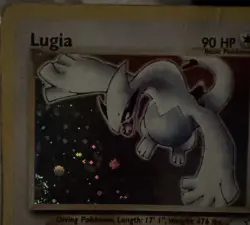 Pokemon TCG Lugia Neo Genesis Holo Semi-swirl Rare Card 9/111 - Image 4