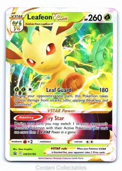 Leafeon VSTAR SWSH195 - SWSH Black Star Promo - Pokemon Card - Lightly Played - Image 1