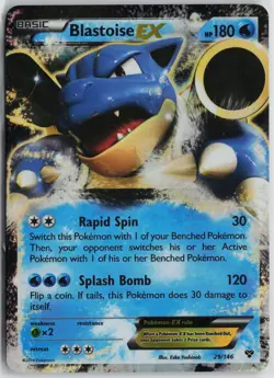 Pokemon Blastoise EX 29/146 XY Base Set Holo card - Image 1