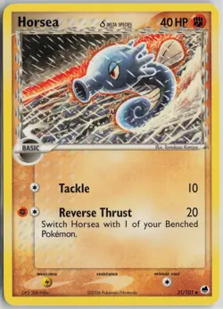 Pokemon Horsea - 031/101 (Delta Species) 31/101 Dragon Frontiers MP card - Image 1
