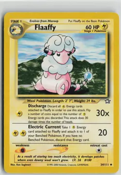 Pokemon Flaaffy 034/111 Neo Genesis MP card - Image 1