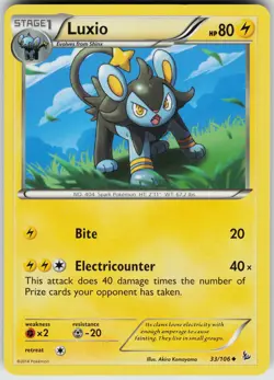 Pokemon Luxio 33/106 XY - Flashfire card - Image 1