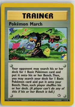 Pokemon Pokemon March 102/111 Neo Genesis LP card - Image 1
