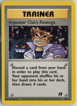 Pokemon Imposter Oak's Revenge 76/82 Team Rocket MP card - Image 1