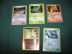 (5) POKEMON CARDS-EX EMERALD, SECRET WONDERS, EMERALD -REVERSE HOLO & HOLO-LP - Image 1
