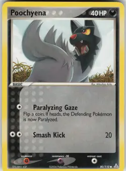 Pokemon TCG Poochyena 80/110 Holon Phantoms Common card Normal - Image 1