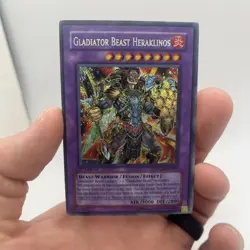 Yugioh Gladiator Beast Heraklinos GLAS-EN044 1st Edition Secret Rare - Image 1