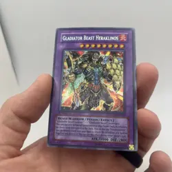 Yugioh Gladiator Beast Heraklinos GLAS-EN044 1st Edition Secret Rare - Image 4