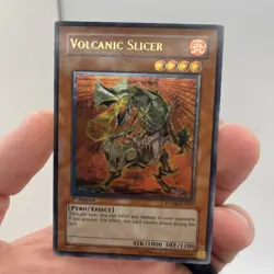 Yugioh Volcanic Slicer FOTB-EN012 1st Edition Ultimate Rare Lightly Played - Image 1