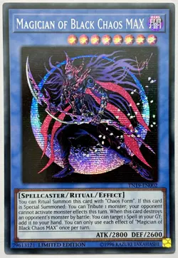 TN19-EN002 Magician of Black Chaos MAX - Secret Rare Ltd. Edition Lightly Played - Image 1