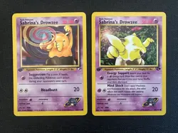 Sabrina's Drowzee 1st Edition Lot - 92/132 + 95/132 Vintage Pokemon TCG Cards - Image 1