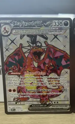 card Charizard ex 215/197 Ultra Rare Holo Near Mint Condition Obsidian Flames - Image 1