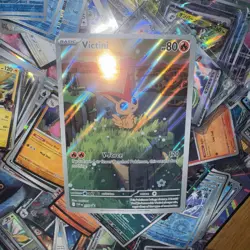 Pokemon TCG Victini Full Art Holo Black Star Promo Card 208 Jumbo Pokeball - Image 1
