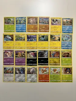 SOWSOW-Pokemon TCG Art Lot 24 Cards Illustrator Emolga Eevee Bulbasaur Squirtle - Image 1