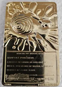 Pokemon 24K Gold Plated Trading Card 1999 Burger King Limited Edition - Image 3