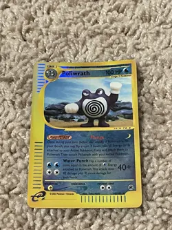 Pokemon Card Expedition Poliwrath 60/165. Reverse Holo. 2002 NM - Image 1