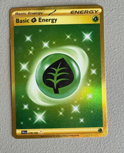 Pokemon Grass Basic Energy (Secret Rare) Golden Card 278/193 - Image 1