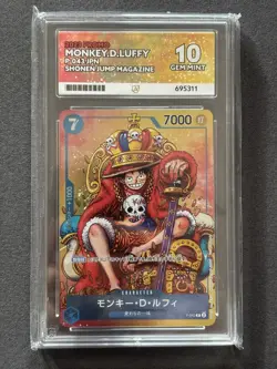 Monkey D. Luffy P-043 ACE 10 Weekly Shonen Jump Promo One Piece Card - Image 1