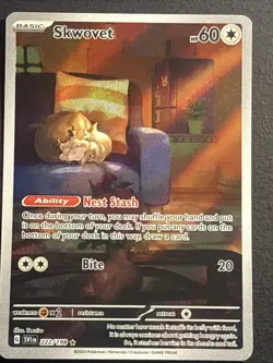 Skwovet 222/198 Pokemon TCG Illustration Rare Holo Foil Card Near Mint NM - Image 1