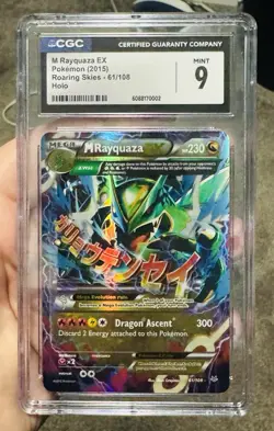 CGC 9 MINT M Rayquaza EX 2015 Roaring Skies 61/108 Holo Pokemon Card - Image 5
