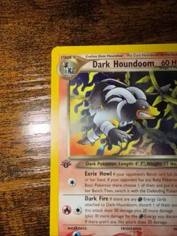Pokemon Card - Dark Houndoom 1st Edition Neo Destiny 7/105 Holo Rare - Image 2