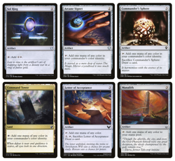 MTG - 6 x Different Mana Rock Artifacts - for Commander deck builds - M/NM - Image 1