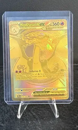 Phantasmal Flames Mega Charizard X Ex Mega Hyper Rare Gold Pokemon Card 130/094 - Image 1