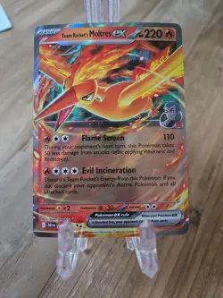 Pokemon TCG Team Rocket's Moltres ex 031/182 Destined Rivals Double Rare NM - Image 1