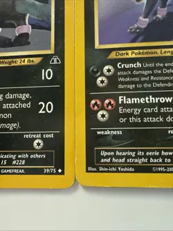 Pokemon Houndour (39/75) Houndoom (23/75) Pair Neo Discovery Set - Image 4