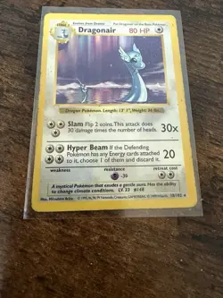 dragonair 18/102 1999 shadowless Pokemon - Image 1