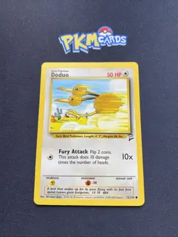 Pokemon TCG Doduo Base Set 2 72/130 Regular MP. - Image 1