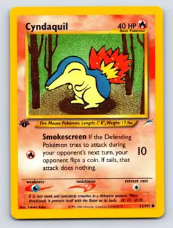 Cyndaquil - 061/105 1st Edition Common Neo Destiny - LP Pokemon TCG - Image 1
