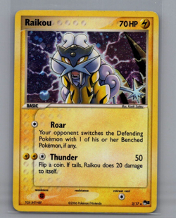 Raikou 3/17 Pokemon TCG POP Series 2 Promos Holo Rare MP - Image 1