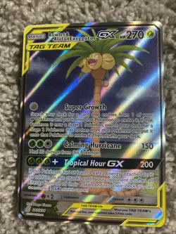 Pokemon TCG Rowlet & Alolan Exeggutor Tag Team GX Unified Minds 215/236 - LP - Image 1