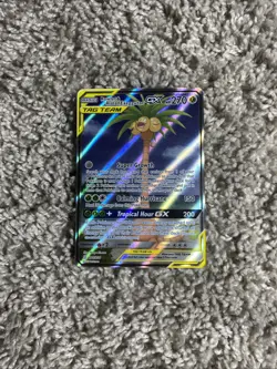 Pokemon TCG Rowlet & Alolan Exeggutor Tag Team GX Unified Minds 215/236 - LP - Image 2
