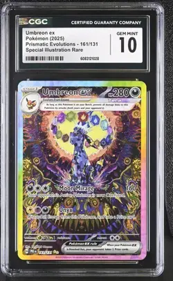 CGC 10 Pokemon TCG Umbreon ex #161 Prismatic Evolutions - Image 1