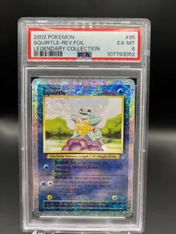 2002 POKEMON LEGENDARY COLLECTION #95 SQUIRTLE-REVERSE FOIL PSA 6 - Image 1