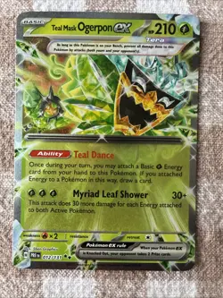 Pokemon TCG Teal Mask Ogerpon EX Prismatic Evolutions 012/131 - Image 1