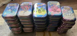 29 Pokemon Paldean Fates Mini Tins - [EMPTY]. Has 5 complete sets! - Image 1