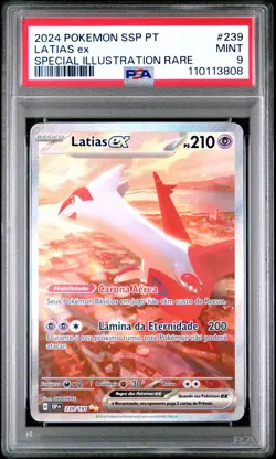 2024 POKEMON PORTUGUESE SSP PT-SURGING SPARKS #239 LATIAS EX PSA 9 - Image 1