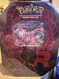 Pokemon TCG Destined Rivals Team Rocket’s Mewtwo Tin New & Sealed 🔥UK 🇬🇧 - Image 1