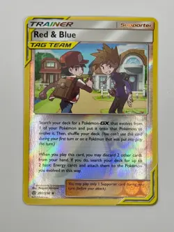 🇨🇦 NM Red & Blue 202/236 Pokemon TCG SM Cosmic Eclipse Tag Team Reverse Holo - Image 1