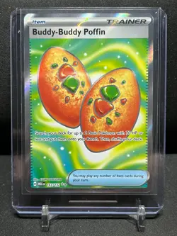 Buddy-Buddy Poffin 167/132 Ultra Rare Holo Pokemon 2025 Mega Evolution NM - Image 1