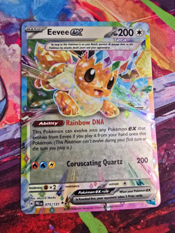 Eevee ex 75/131 Pokemon Scarlet & Violet Prismatic Evolutions Double Rare NM TCG - Image 1