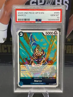 2025 One Piece OP10 English #005 Marco PSA 10 GEM MINT - Image 1